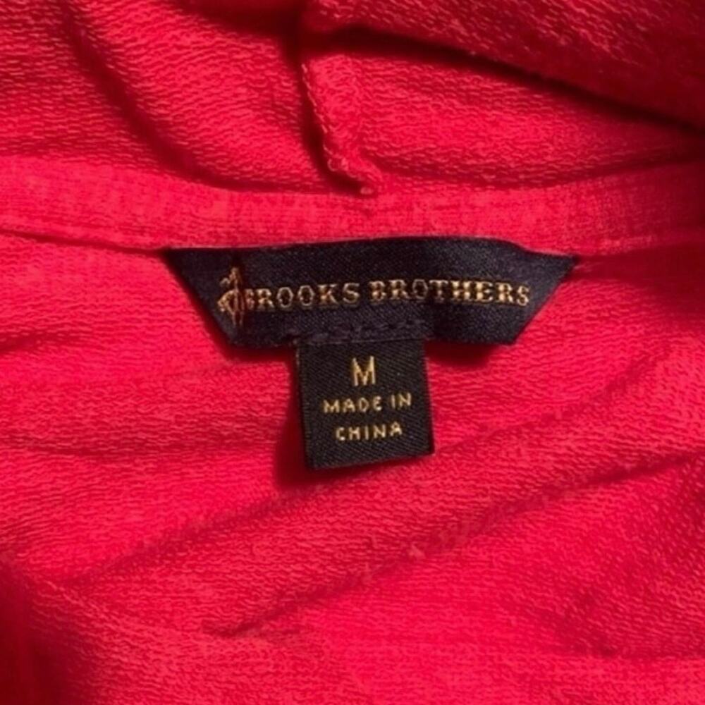 Brooks Brothers Red Cowl Neck Hoodie Sweatshirt Medium Cotton Blend - Picture 3 of 4